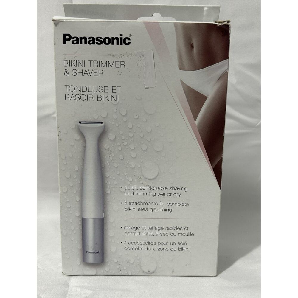Panasonic Bikini Trimmer & Shaver Wet/Dry, 4 Attachments, Battery Operated